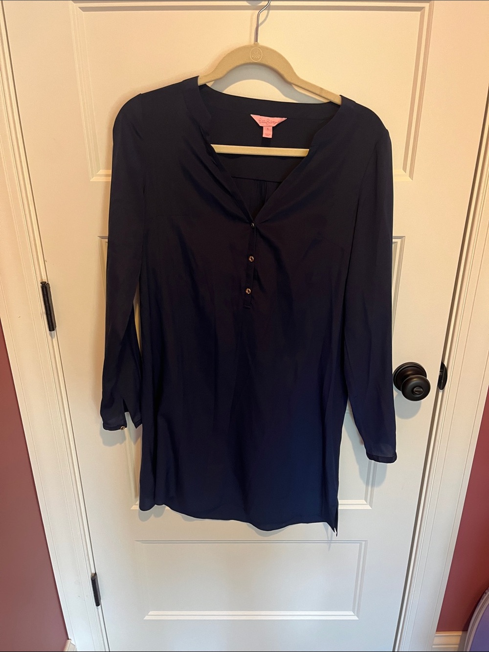 Lilly Pulitzer Navy Split-Neck Tunic